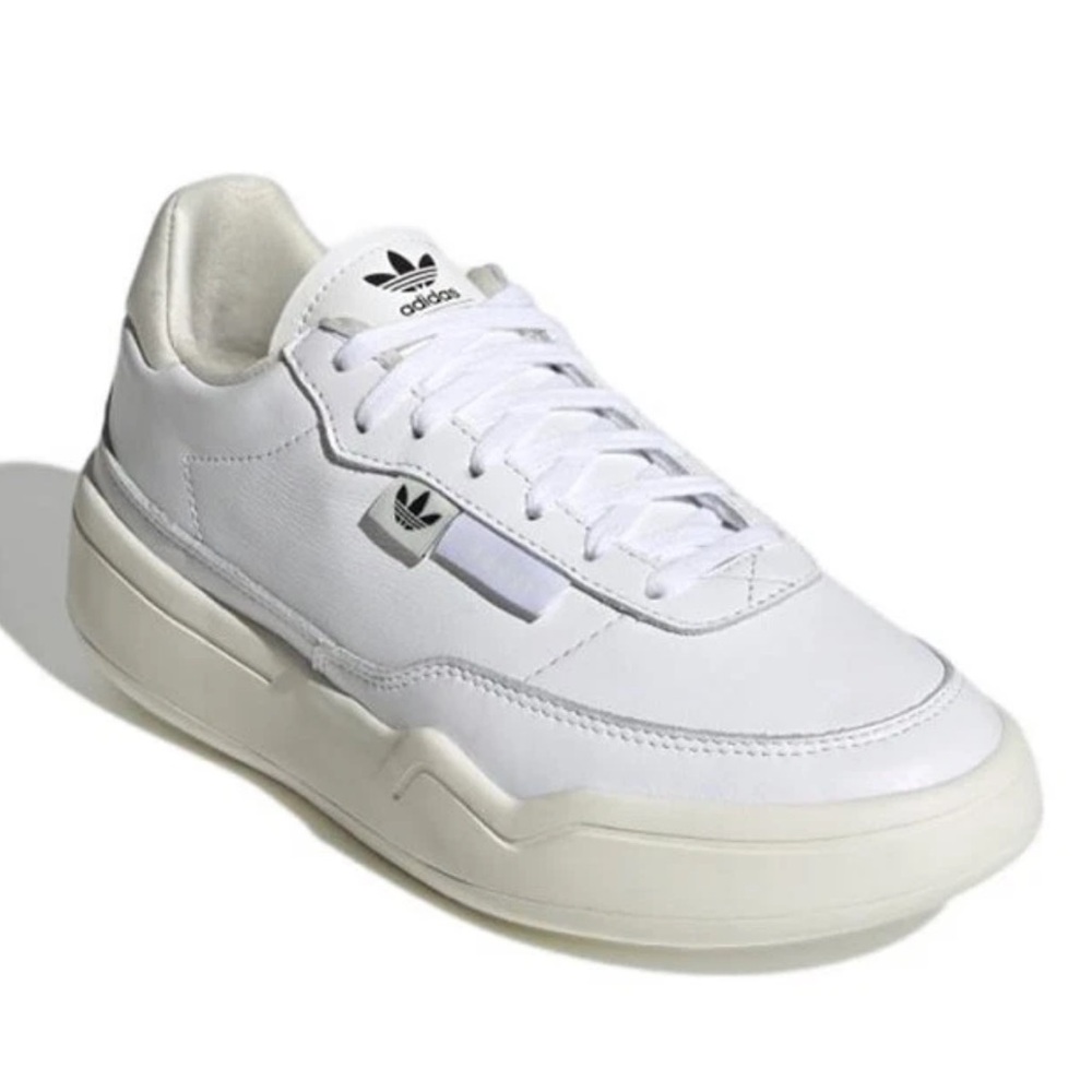 🛍️ NWT  Adidas  Her Court Triple White - GY3579 Leather Platform Sneakers